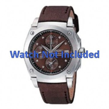 Seiko bracelet de montre 7T92-0GZ0 / SND859P1 Cuir Brun 20mm + coutures défaut
